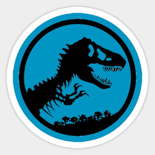 Dinosaur Skeleton Badge Small- Black Sticker